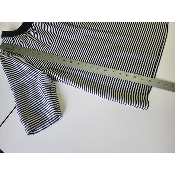 Canvas by Lands End‎ Black Stripe Blouse Womens 4 - Picture 6 of 9
